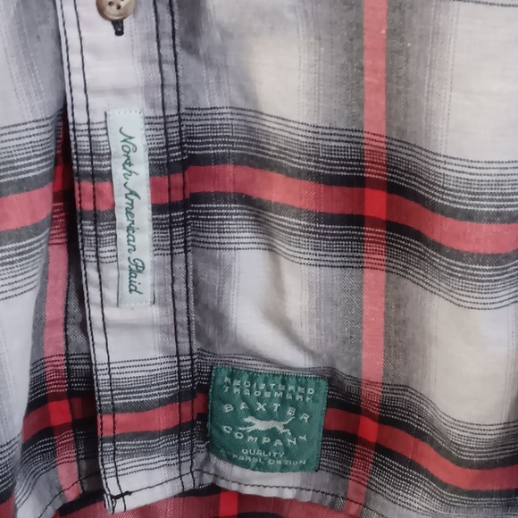 Baxter Brand XL Natural Clothing Co. Button Down Shirt Mens North American Plaid - Picture 6 of 8